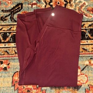 Lululemon Align Pant 25” - Size 6, Red Merlot